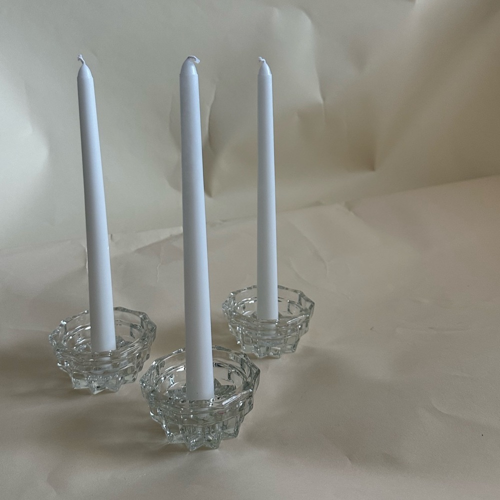 Set of 3 Vintage Candlestick Holders (SOLD AS SET)